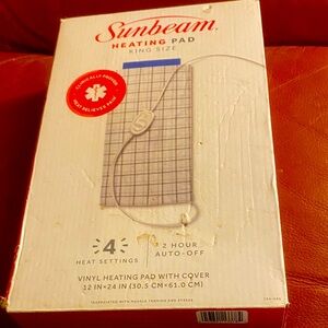Sunbeam King Size Heating Pad - White and Gray